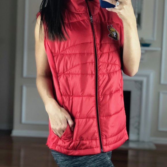NHL Ottawa Senators Full Zip Puffer Vest Women's Size XL NWT, Pockets - Picture 4 of 8